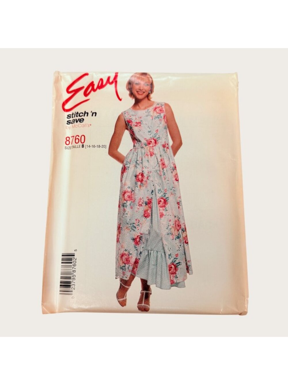 Vintage 1990s McCalls Sewing Pattern 8760 Misses Dress Petticoat Size 14-20